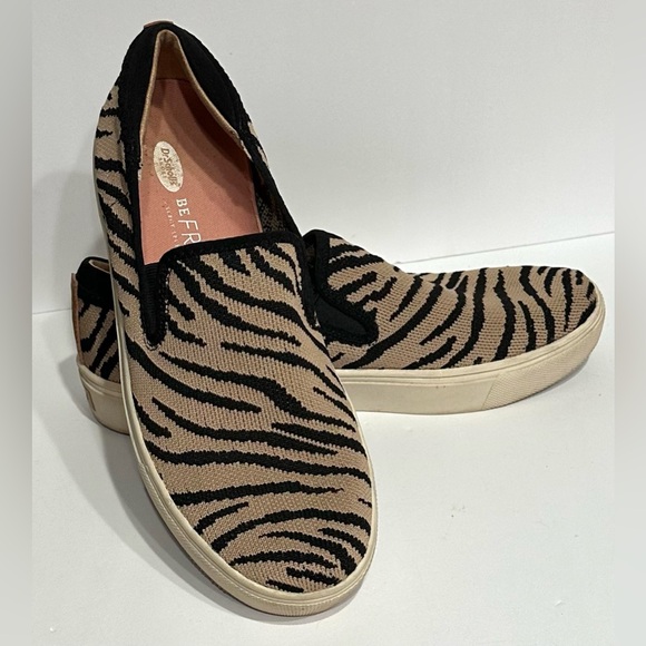 Dr Scholl's Women Slip On Sneakers Zebra Print Knit Casual Comfort Shoes Sz 9.5 - Picture 3 of 13